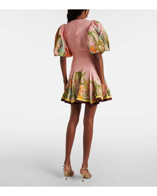 ALÉMAIS Pink Minikleid Papaya Aus Einem Leinengemisch