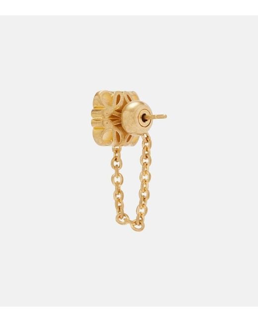 Loewe Metallic Anagram Bombe Earrings