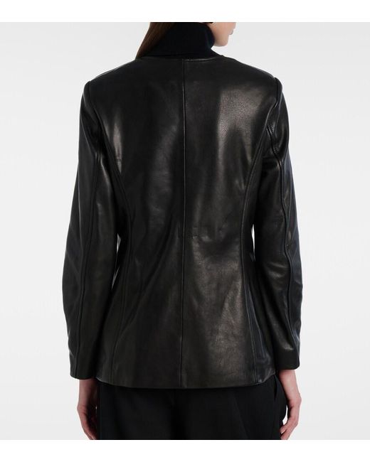 Nour Hammour Black Maud Leather Jacket