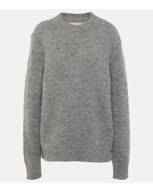Jil Sander Gray Alpaca And Wool-Blend Sweater