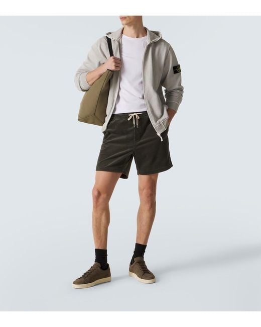 Stone Island Gray Cotton Jersey Zip-Up Hoodie for men