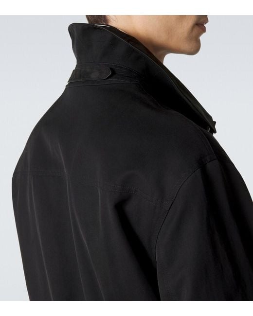 Tom Ford Black Cotton And Silk Twill Field Jacket for men