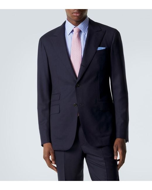 Dunhill Blue Wool Blazer for men