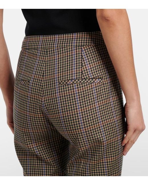 Pantalones Slim Arte A Cuadros Veronica Beard de color Gray