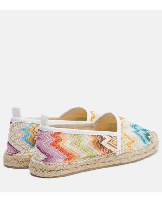 Missoni Blue Elle Zigzag Espadrilles