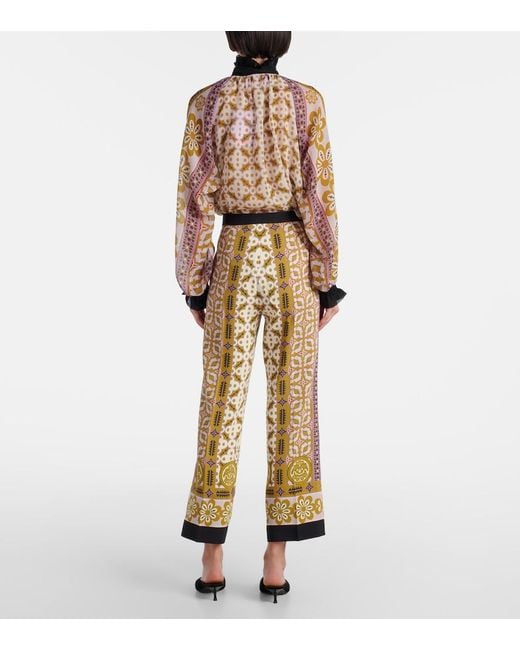 LaDoubleJ Metallic Printed Straight Pants