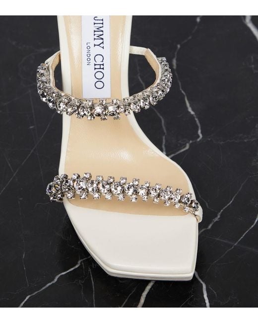 Jimmy Choo Metallic Bing 105 Crystal-Embellished Sandals
