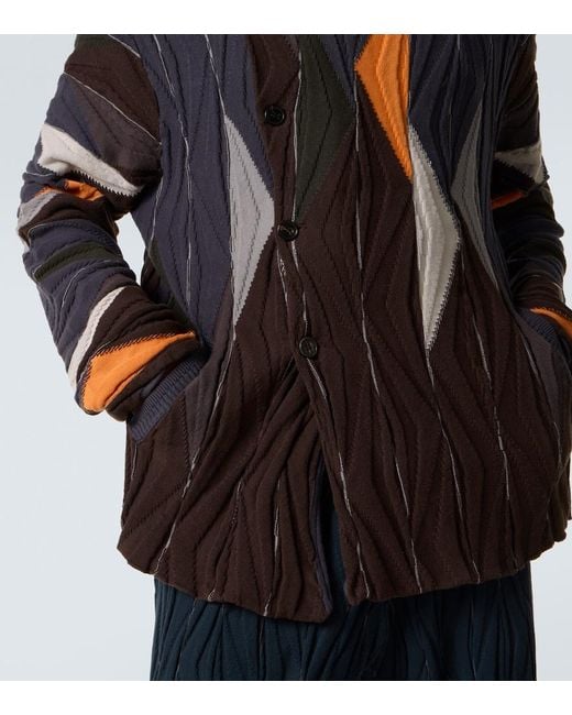 Kiko Kostadinov Black Raday Asymmetric Cotton Cardigan for men