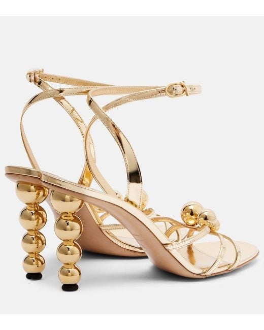 Ferragamo Karina Metallic Leather Sandals