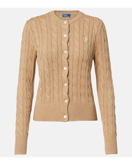 Polo Ralph Lauren Natural Cable-Knit Cotton Cardigan