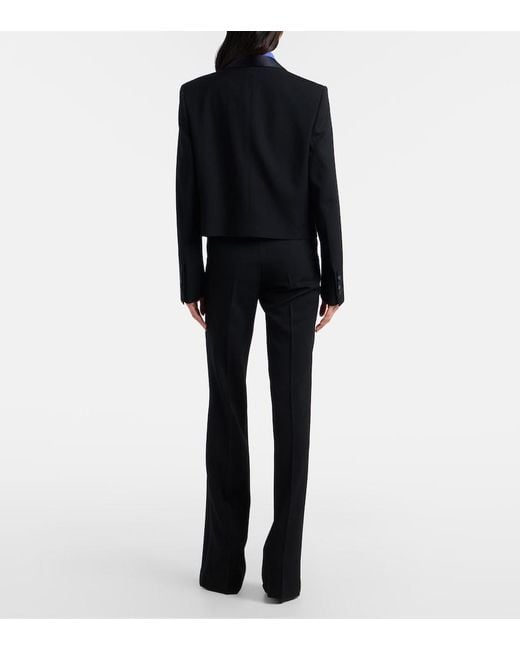 Tom Ford Black Silk-Trimmed Wool Suit Pants