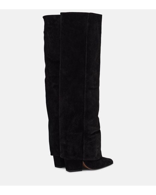 Paris Texas Black Jane 100 Suede Knee-High Boots