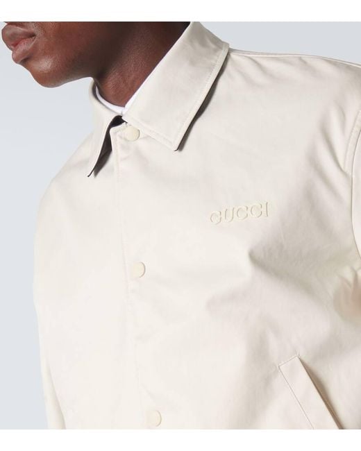 Gucci Blue Gg Cotton Jacket for men