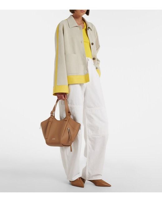 Loewe Brown Hammock Flip Medium Leather Tote Bag