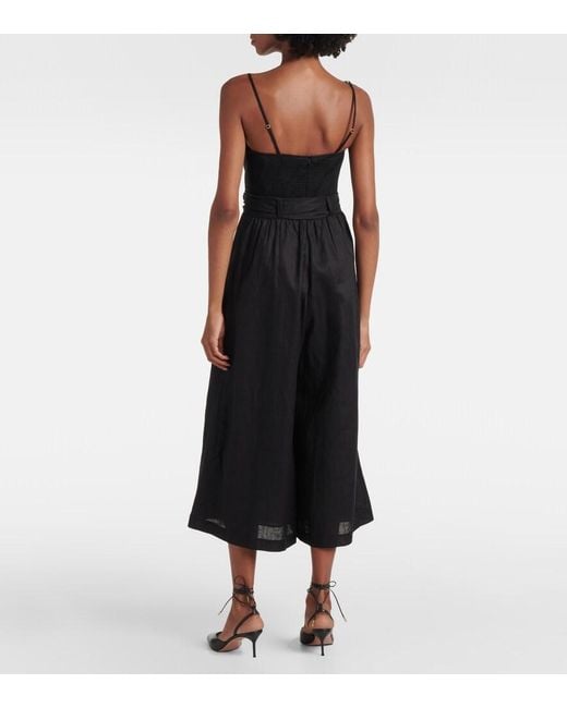 Zimmermann Black Linen Jumpsuit