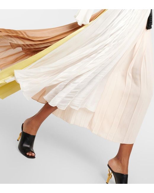 Victoria Beckham White Maxi Dress Polyester