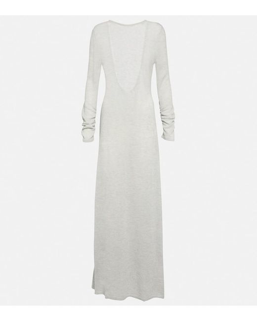 Magda Butrym White Alpaca-Blend Maxi Dress