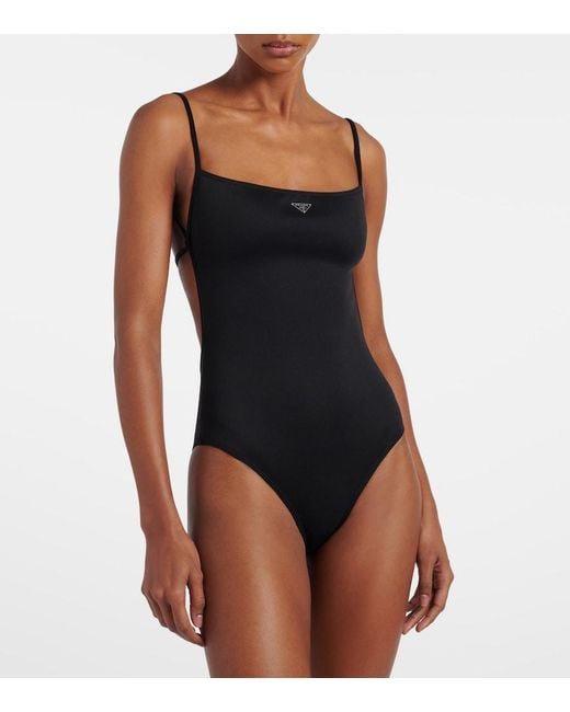 Prada Black Logo Swimsuit