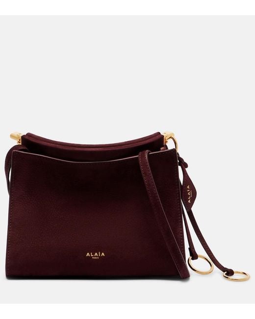 Alaïa Purple Le Click Small Leather Shoulder Bag