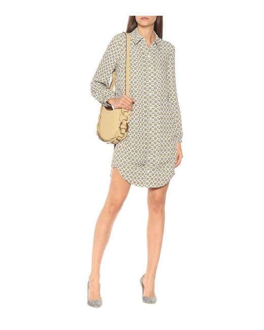 Tory Burch White Printed Shirt Dress