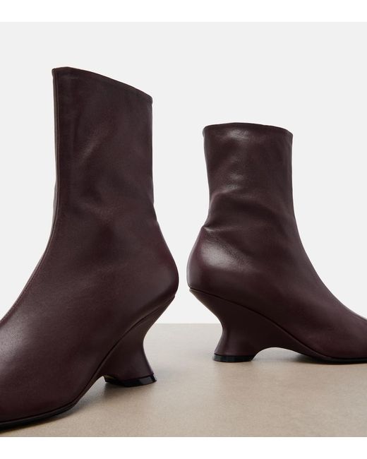 Dries Van Noten Brown Leather Ankle Boots
