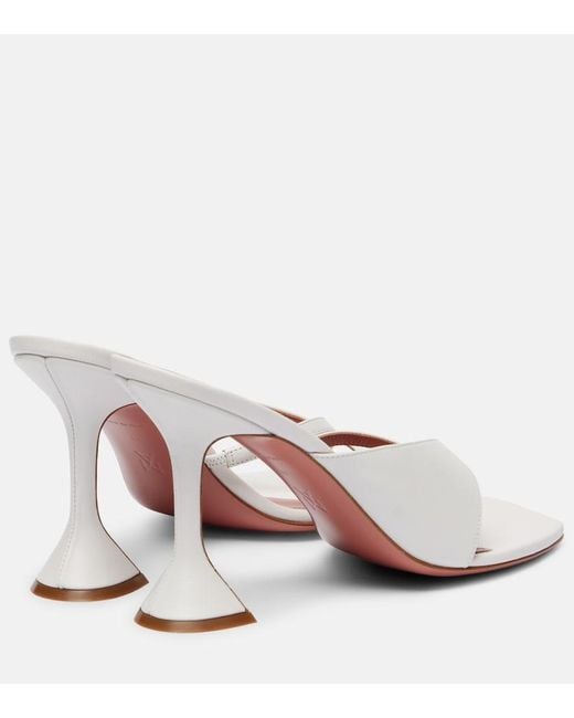 AMINA MUADDI Pink Shiona 95 Leather Sandals