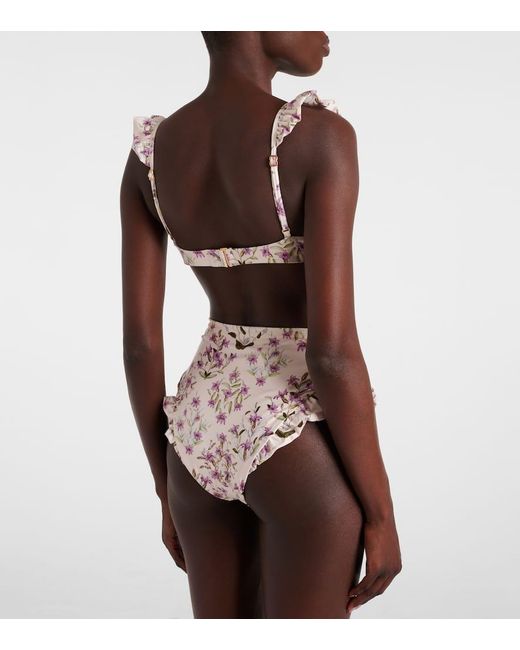 Haut De Bikini Kiwi Imprime Agua Bendita en coloris Natural