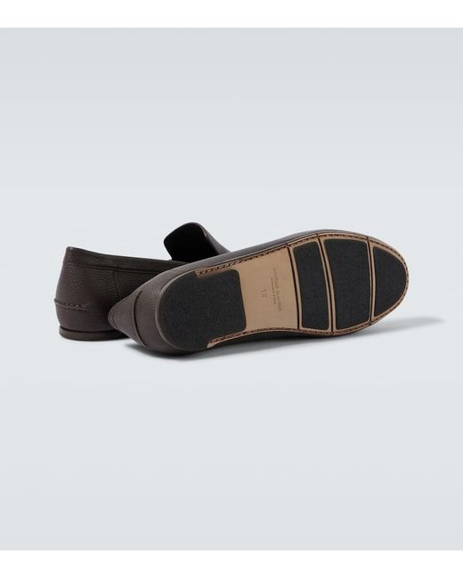 Manolo Blahnik Slip-Ons Alder Aus Leder in Black für Herren
