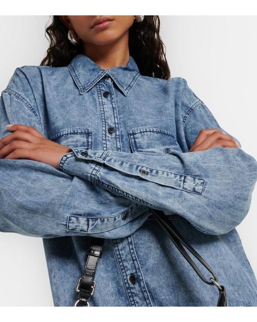 Isabel Marant Blue Palvina Denim Shirt Dress