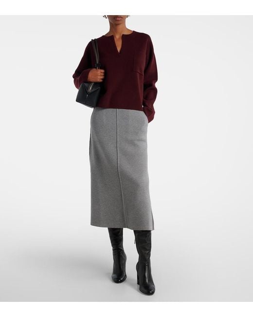 Max Mara Gray Midirock Vortice