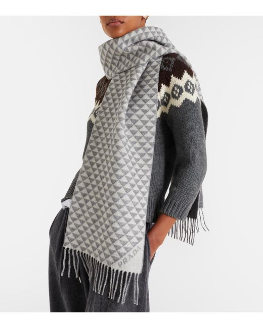 Sciarpa di Prada in Gray