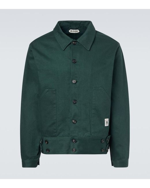 Bode Green Knolly Brook Cotton Twill Jacket for men