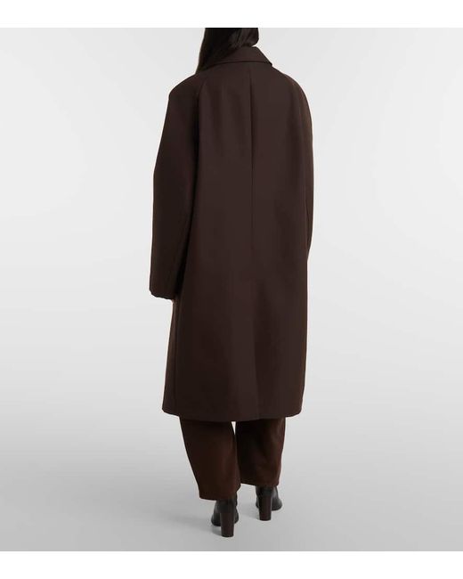 Lemaire Brown Mantel Aus Einem Wollgemisch