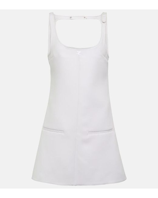 Courreges White Reedition Logo Cutout Minidress