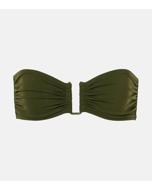 Eres Green Show Bandeau Bikini Top