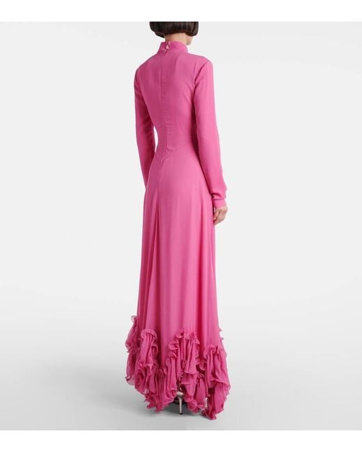 ROTATE BIRGER CHRISTENSEN Pink Maxikleid Aus Chiffon