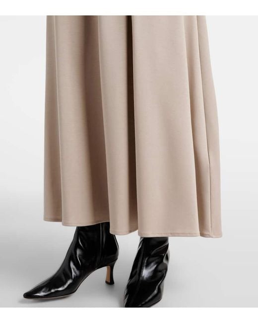 Max Mara Natural Stilla Virgin Wool Maxi Skirt