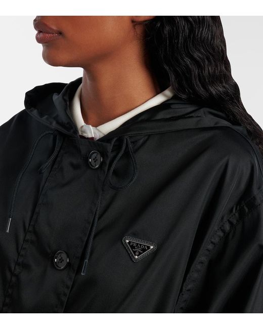 Impermeable De Re-Nylon Prada de color Black