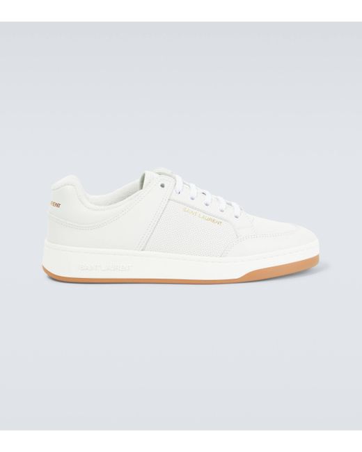 Saint Laurent White Sl/61 Leather Sneakers for men