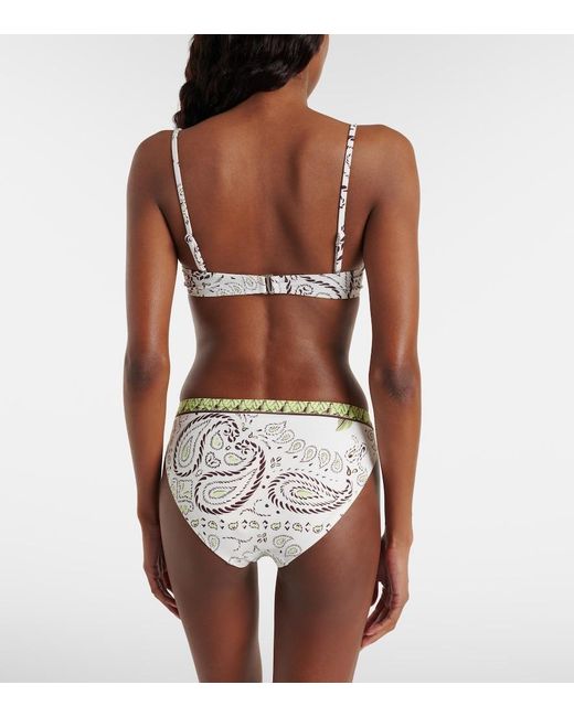 Top De Bikini Estampado Tory Burch de color Metallic