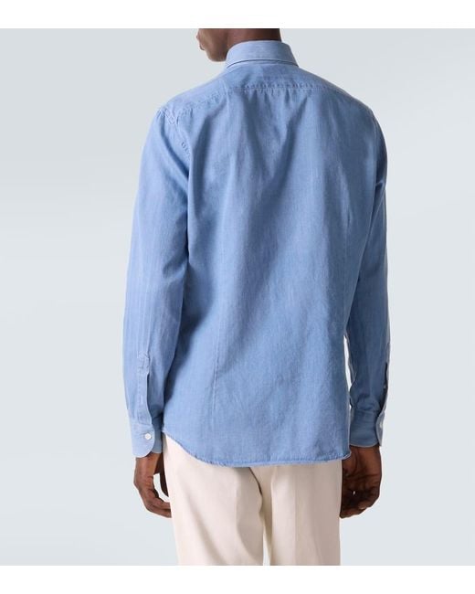 Thom Sweeney Jeanshemd in Blue für Herren