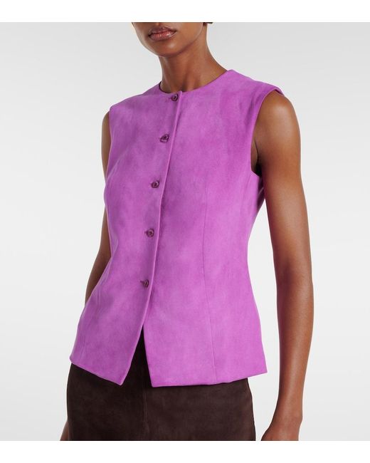 Stouls Purple Leather Top