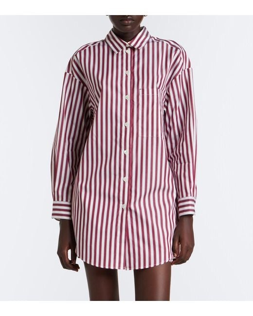 Eres Red Sir Striped Cotton Shirt