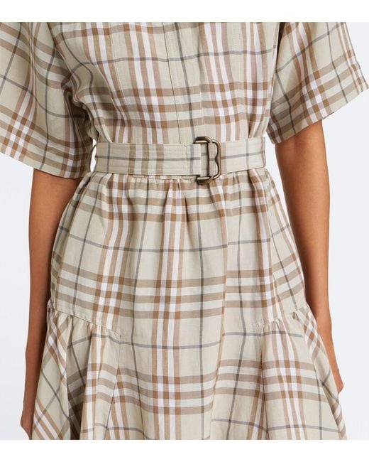 Burberry Natural Check Belted Minidress