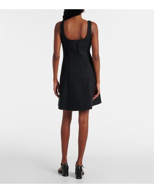 Veronica Beard Black Delphine Cotton-Blend Minidress