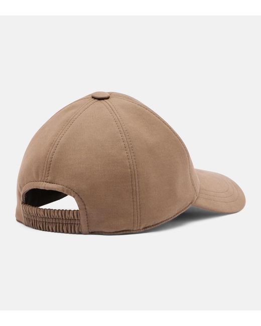 The Row Natural Caspian Cotton And Cashmere Canvas Baseball Cap