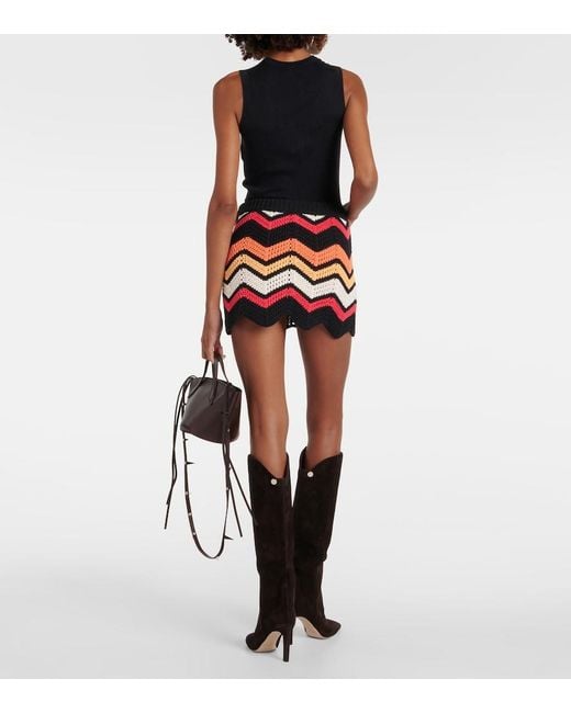 Alanui Multicolor Kaleidoscopic Cotton-Blend Miniskirt