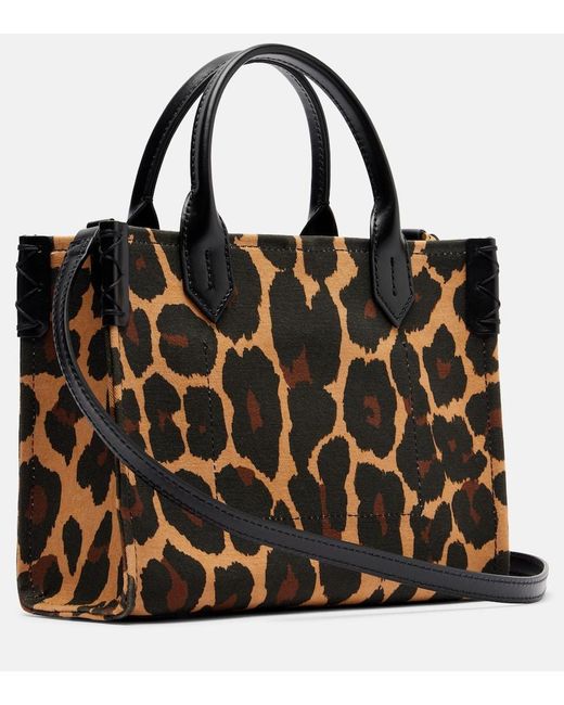 Borsa B-Army Small Con Stampa Leopardata di Balmain in Black