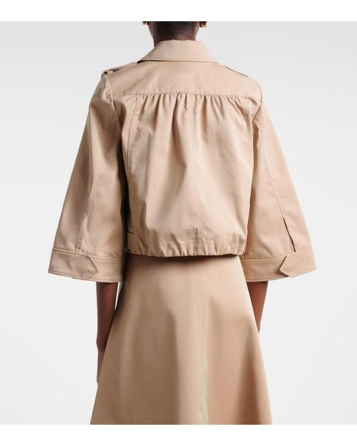 Dorothee Schumacher Natural Luxury Layer Cropped Cotton-Blend Jacket