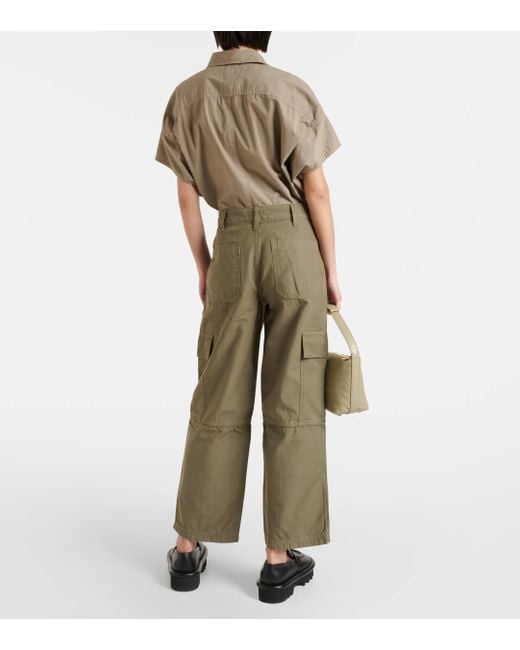 Agolde Natural Jericho Cropped Cotton Cargo Pants